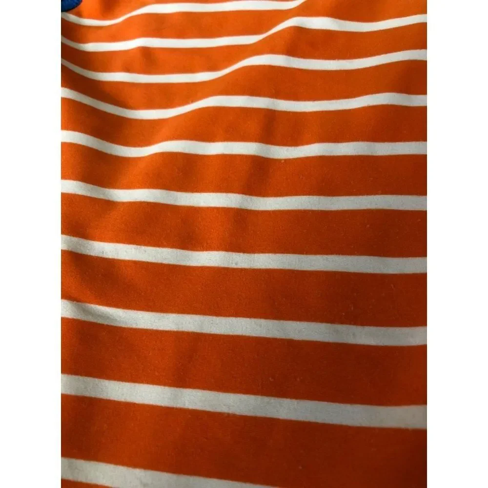 Hanna andersson boys size 110 5t rash guard orange striped